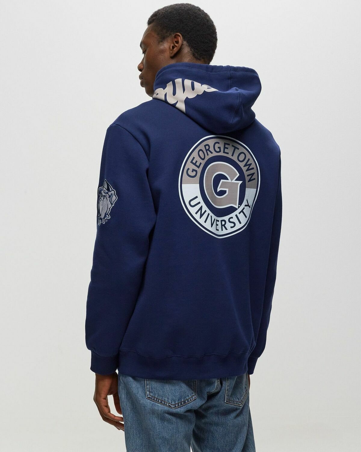 Mitchell & Ness Ncaa M&N City Collection Fleece Hoodie Georgetown Blue - Mens - Hoodies