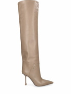 JIMMY CHOO - 95mm Cycas Kb Leather Knee High Boots