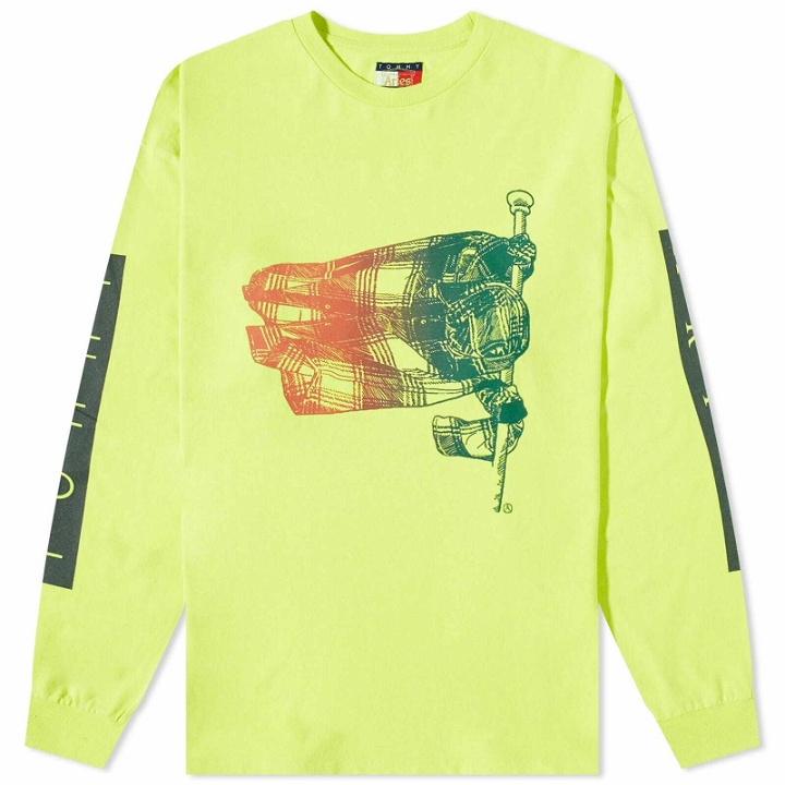 Photo: Tommy Jeans x Aries Long Sleeve Logo T-Shirt in Safety Yellow