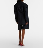 Versace Pinstriped virgin wool Bermuda shorts