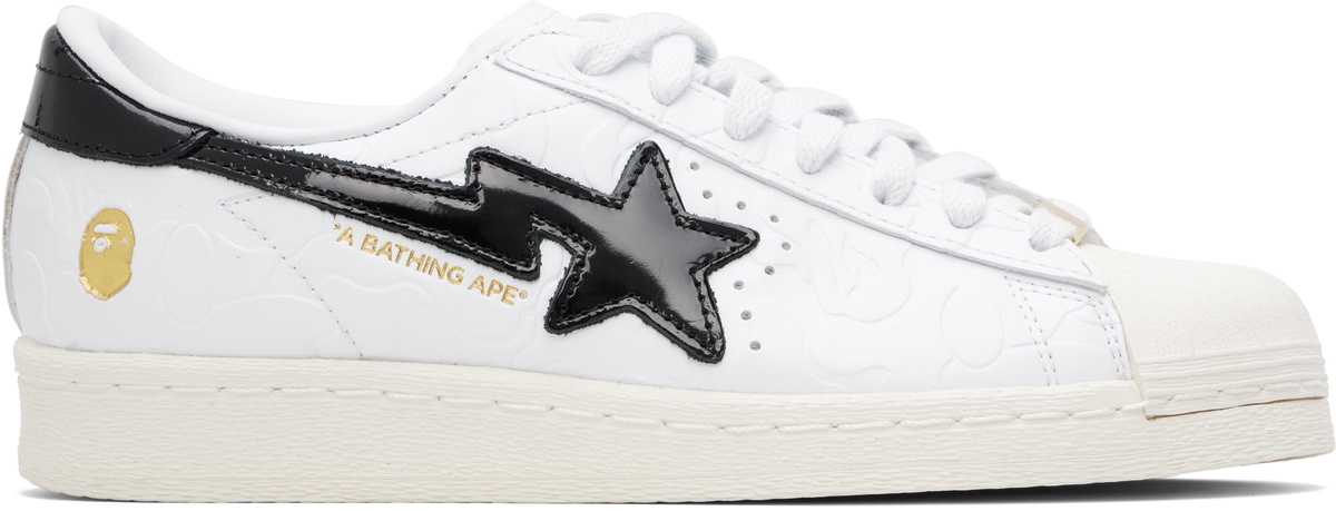 BAPE White & Gray STA #6 Sneakers A Bathing Ape