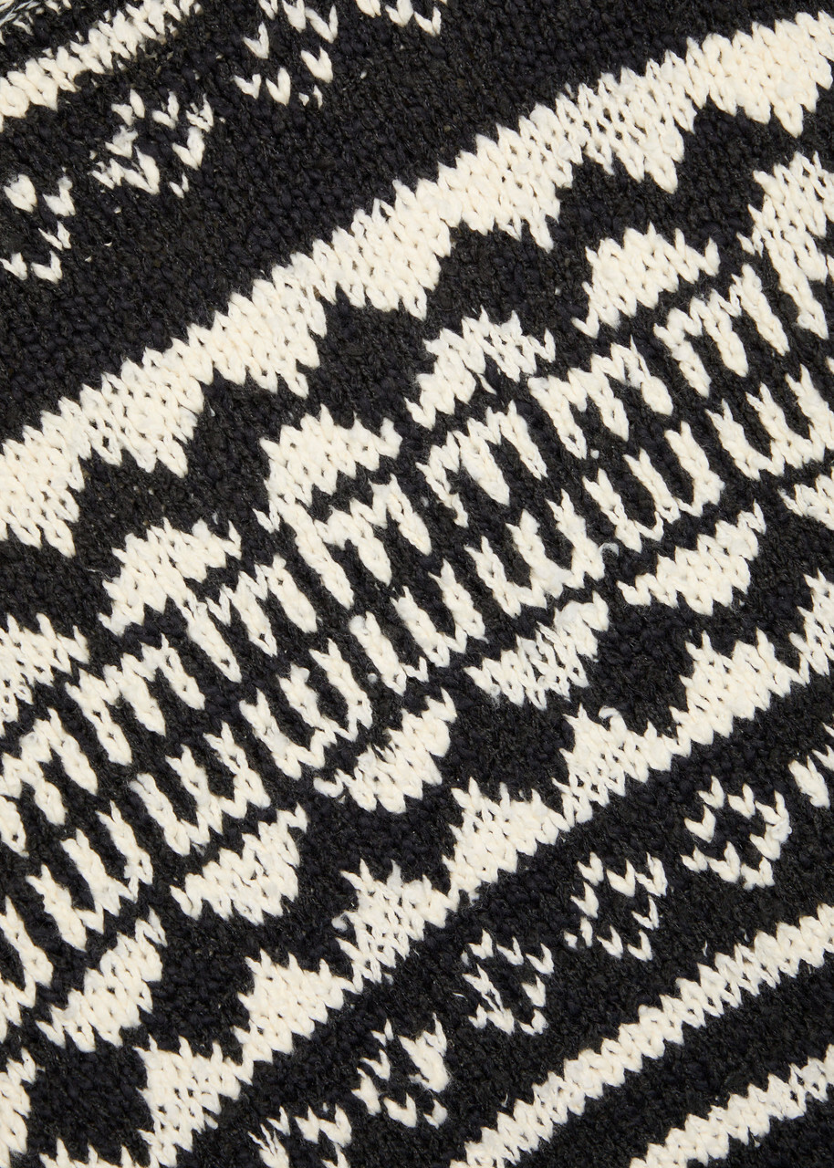 Free People Dani Patterned Cotton-blend Jumper Black