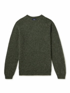 Drake's - Brushed Shetland Wool Sweater - Green