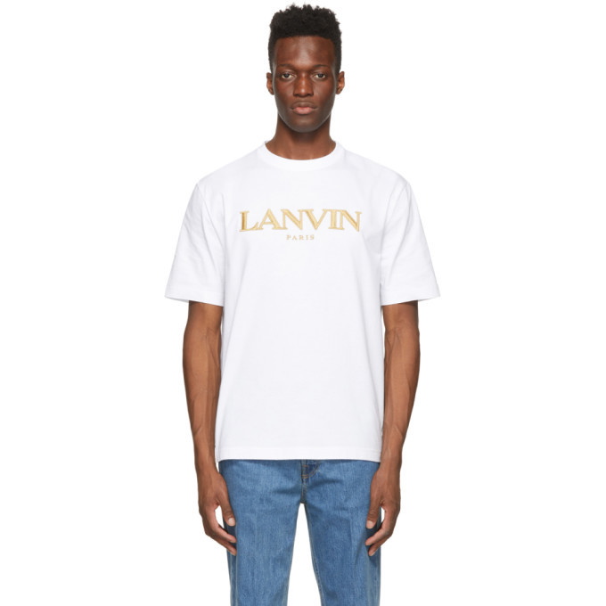 Photo: Lanvin White Embroidered Regular T-Shirt