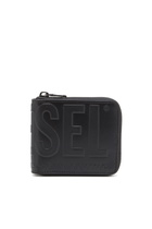 Diesel Leather zip wallet with embossed logo - Small Wallets Mens in Black