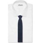 Canali - 6.5cm Textured Silk and Cotton-Blend Tie - Men - Navy