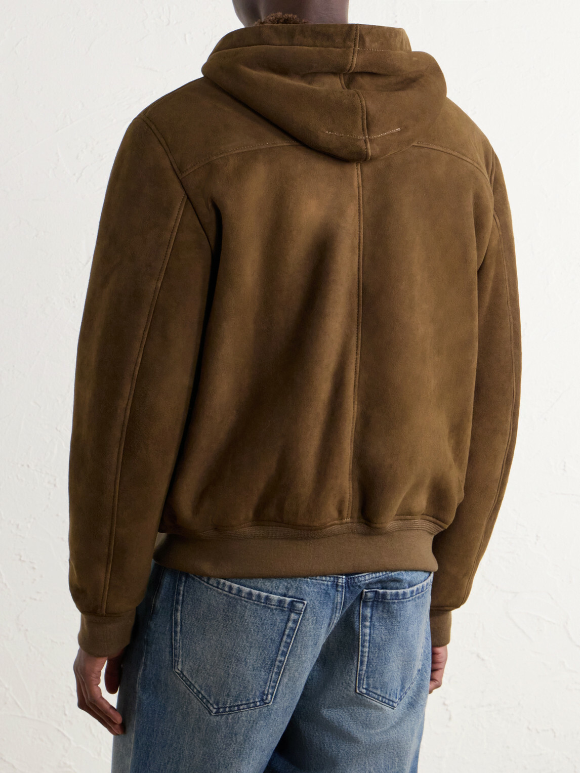 Mr P. - Hooded Shearling Jacket - Brown