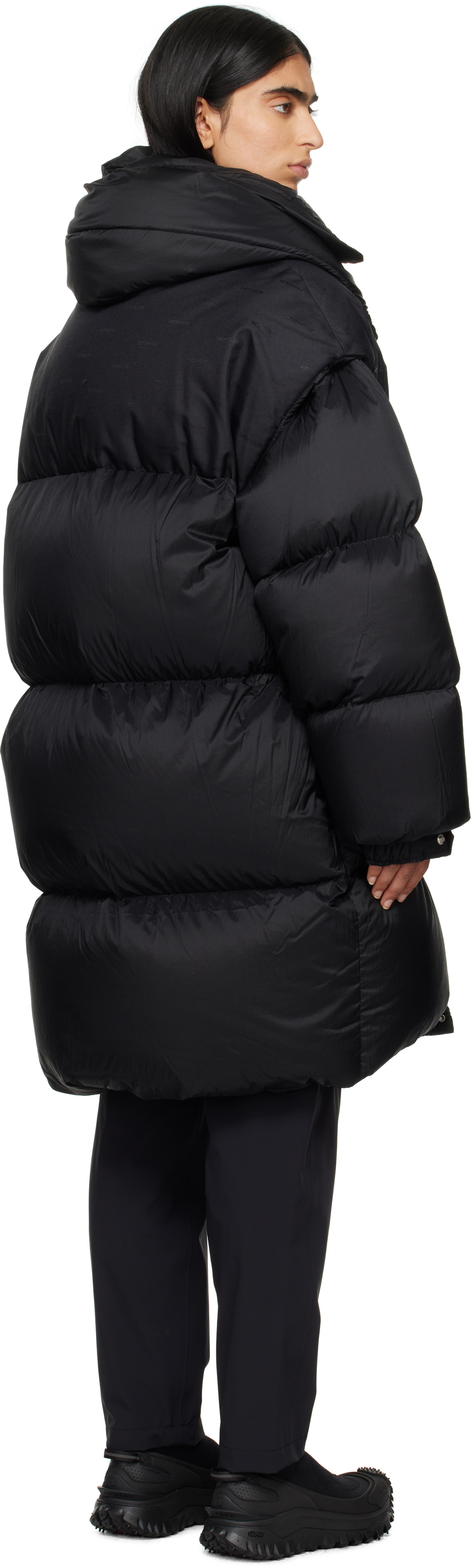 Moncler Black Verone Long Down Jacket Moncler