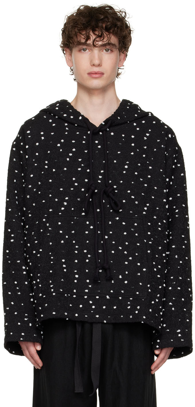 COMMAS Black Polka Dot Hoodie