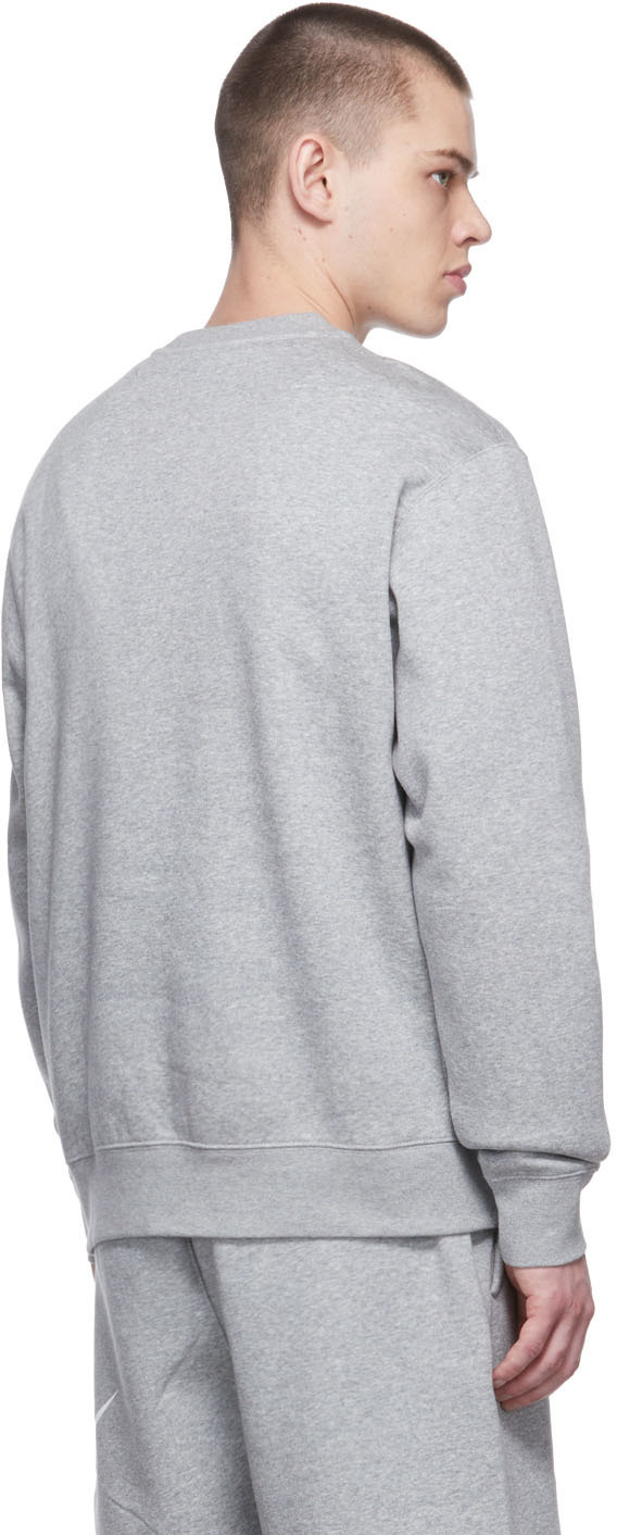 Nike Grey Fleece Sportswear Club Crewneck Sweatshirt Nike