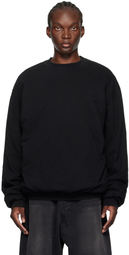 Photo: We11done Black Padded Sweatshirt