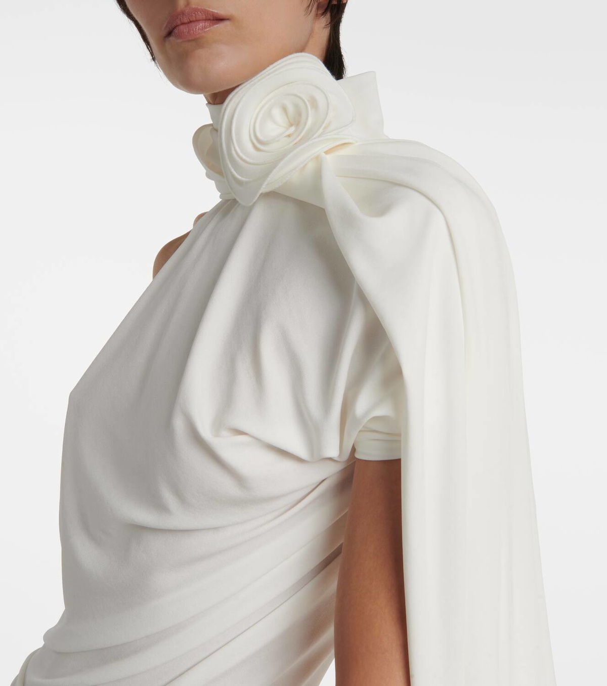 Magda Butrym Floral-appliqué hooded bodysuit