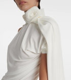 Magda Butrym Floral-appliqué hooded bodysuit