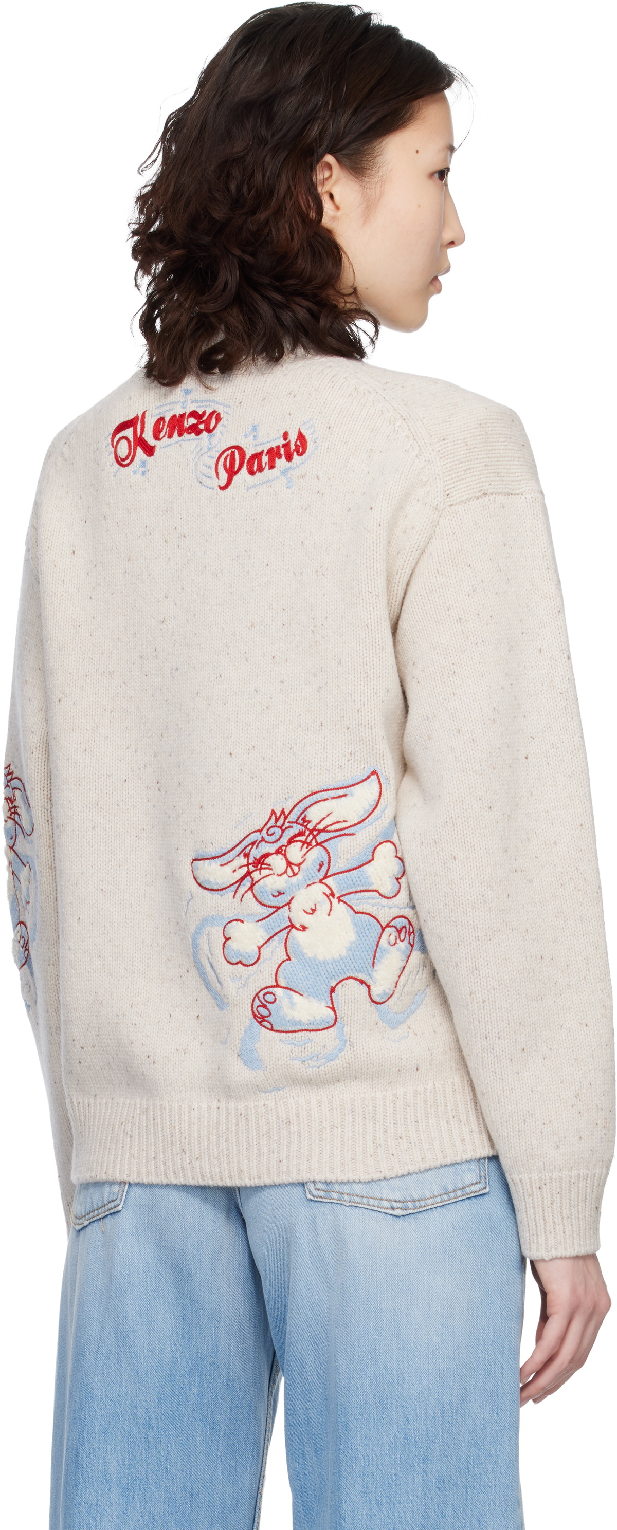 Kenzo Off-White Kenzo Paris 'KENZO Winter Holidays' Embroidered Sweater