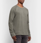 James Perse - Loopback Supima Cotton-Jersey Sweatshirt - Gray green