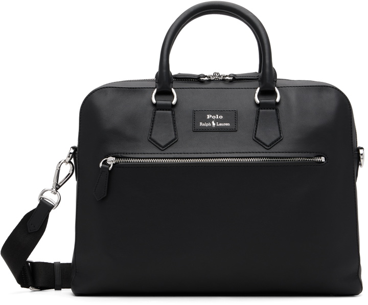 Photo: Polo Ralph Lauren Black Smooth Leather Commuter Briefcase