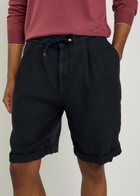 Brunello Cucinelli Bermuda Linen Shorts Navy