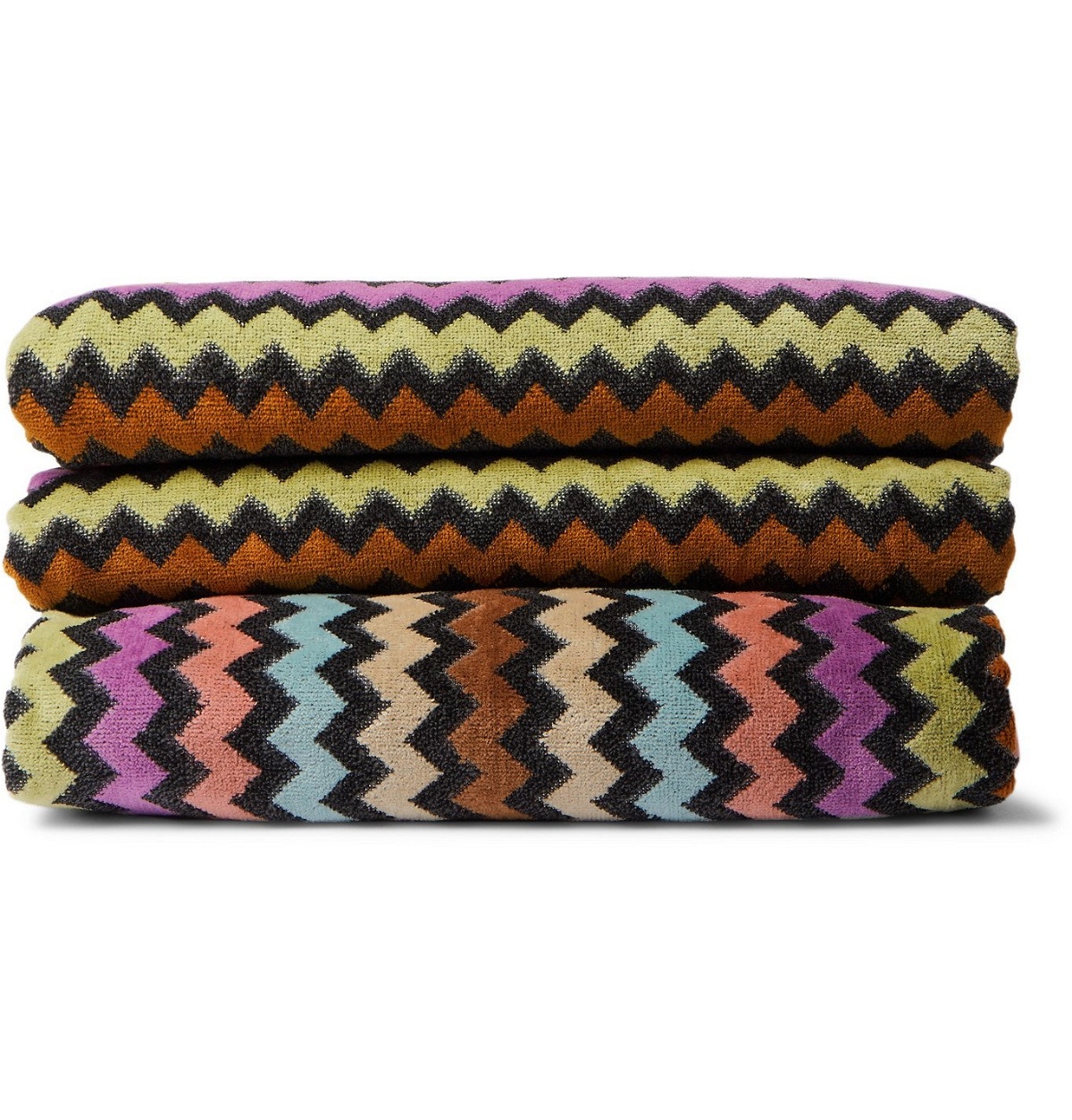 Photo: Missoni Home - Warner Set of Five Cotton-Terry Towels - Multi