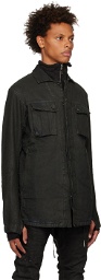 Boris Bidjan Saberi Black Coated Denim Jacket