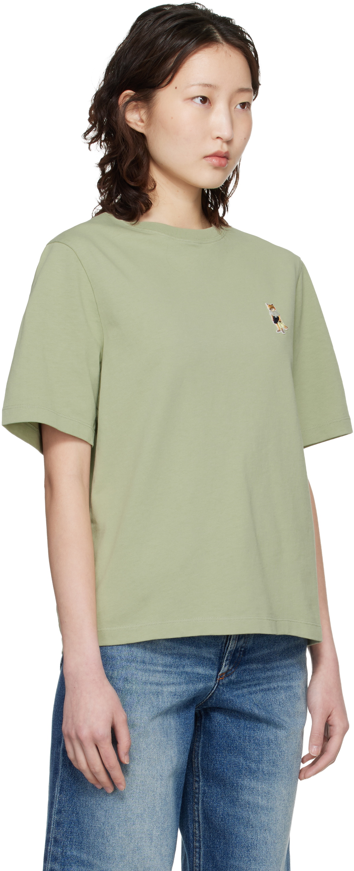 Maison Kitsuné Green Dressed Fox Comfort T-shirt