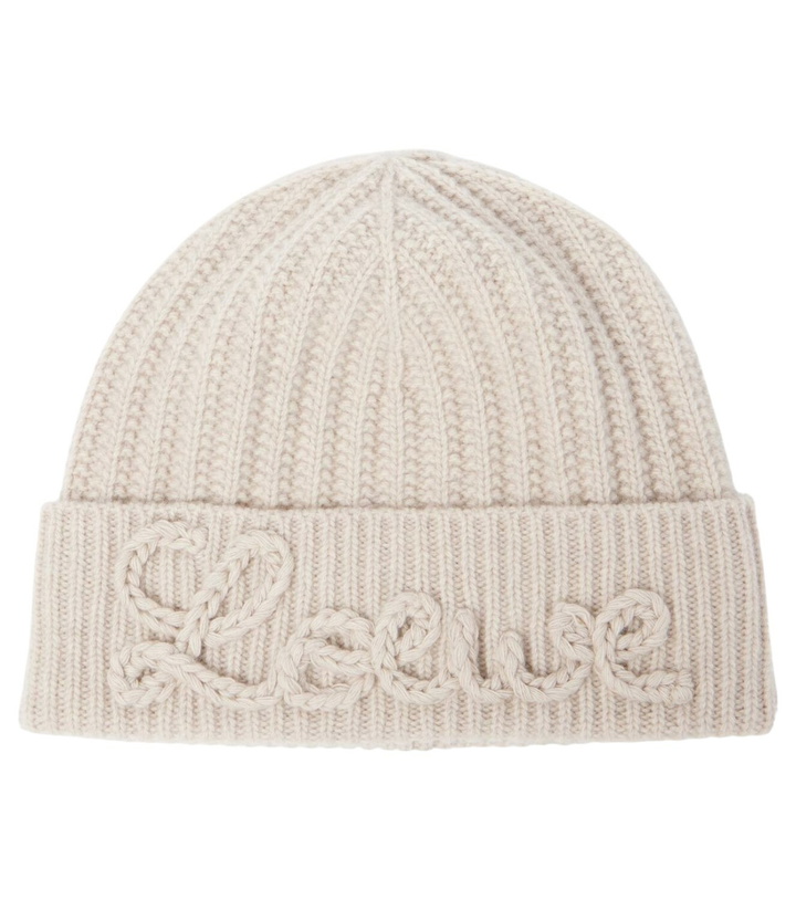 Photo: Loewe Logo ribbed-knit wool beanie