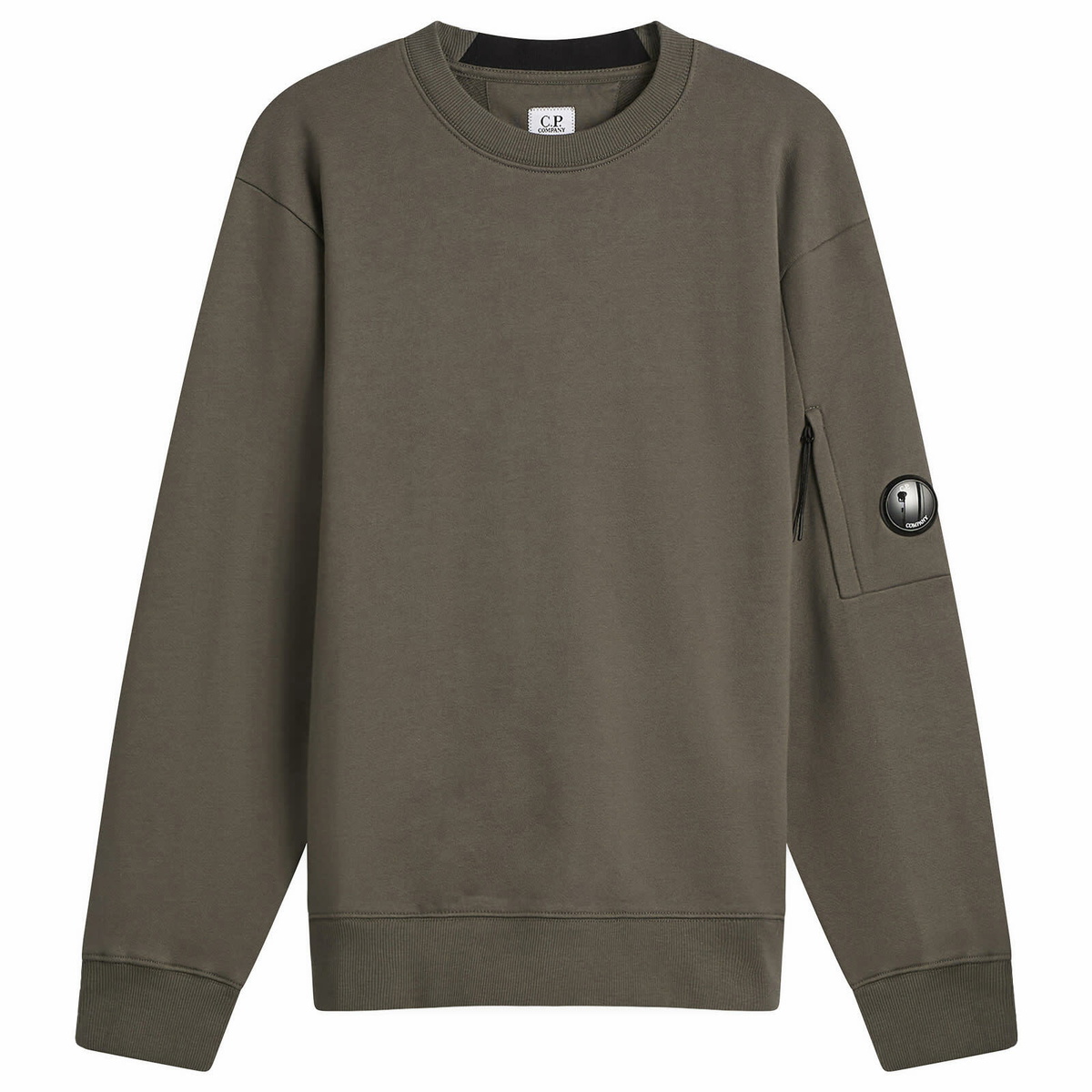 C.P. Company Men's Diagonal Raised Fleece Half Zip Lens Sweatshirt