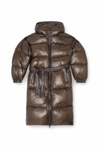 Diesel Down puffer coat in ultra-light ripstop - Winter Jackets Womens in Brown
