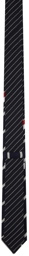 Thom Browne Navy Funmix Striped Classic Tie