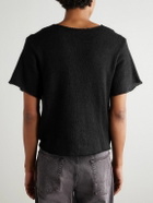 424 - Cropped Alpaca-Blend T-Shirt - Black