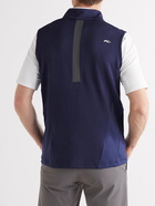 Kjus Golf - Delian Stretch-Jacquard and Shell Gilet - Blue