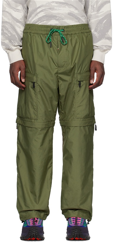 Photo: Moncler Grenoble Khaki Zip Panel Cargo Pants