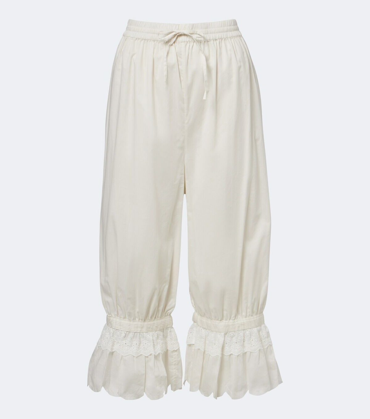 Staud Renzo embroidered cotton voile pants