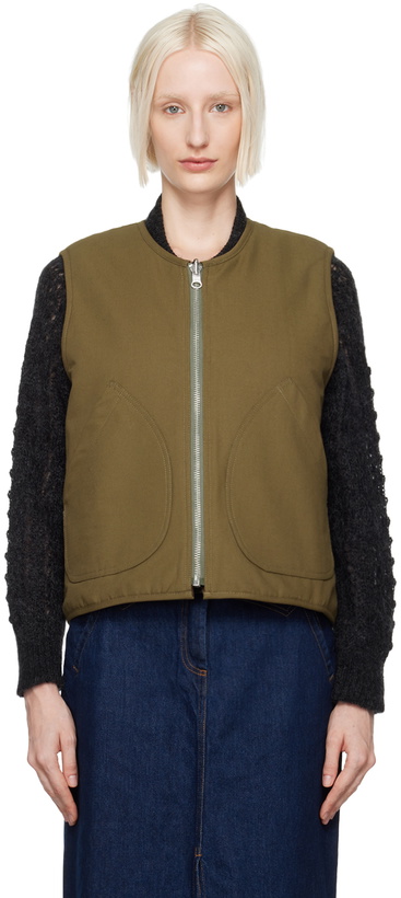 Photo: YMC Khaki Wyatt Reversible Vest