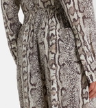 Balenciaga Snake-print silk palazzo pants