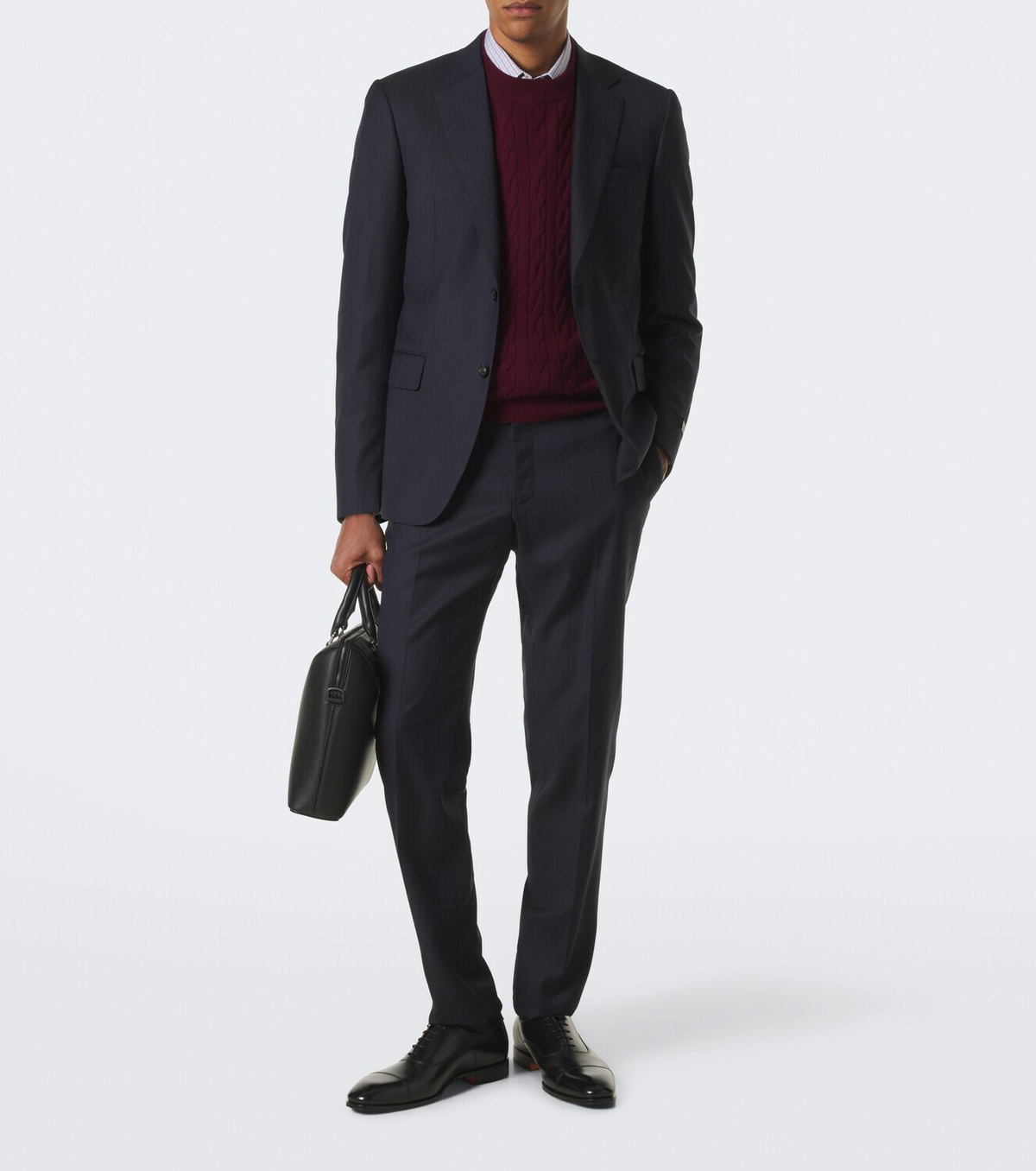 Santoni Leather Oxford shoes
