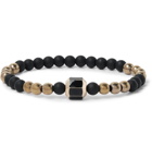 Luis Morais - 14-Karat Gold, Hematite and Enamel Bracelet - Black