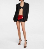 LaQuan Smith Sequin-trimmed miniskirt