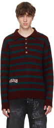 Andersson Bell Burgundy & Blue Stripe Sweater