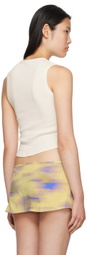BINYA Off-White Printed Tank Top