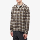 Folk Men's Check Patch Shirt in Black Window Check