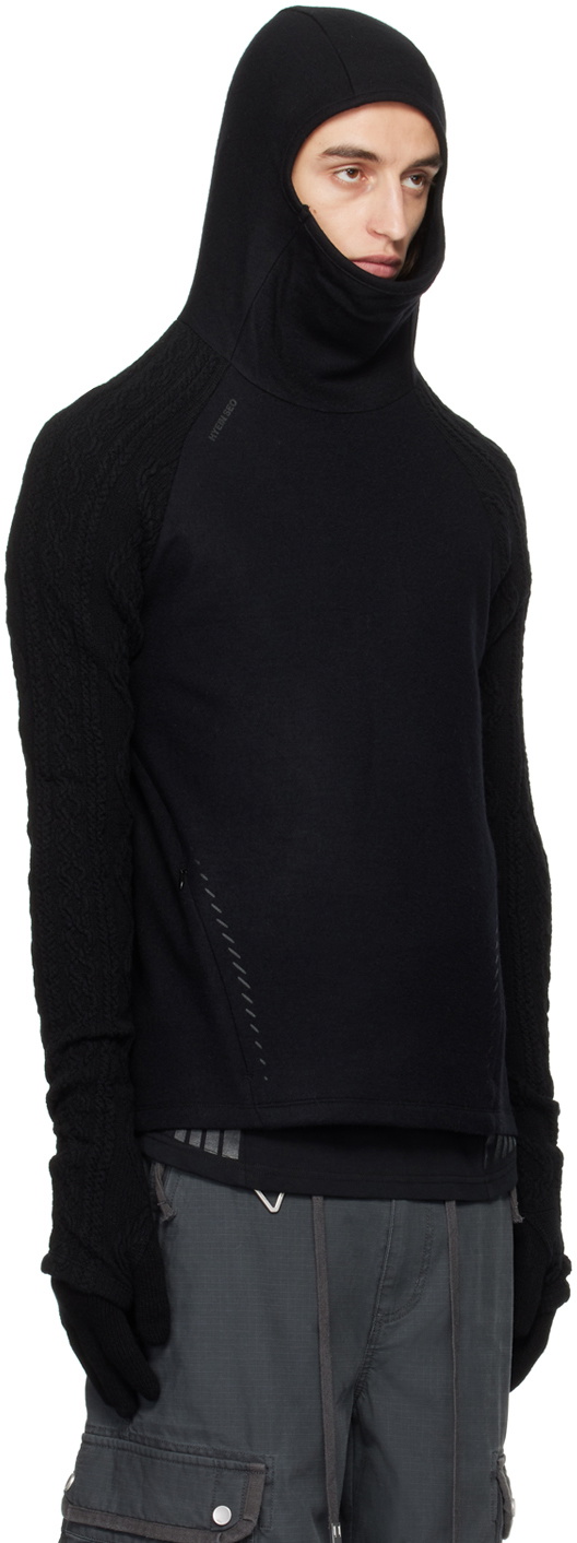 HYEIN SEO Black Techwool Hoodie & Gloves Set Hyein Seo