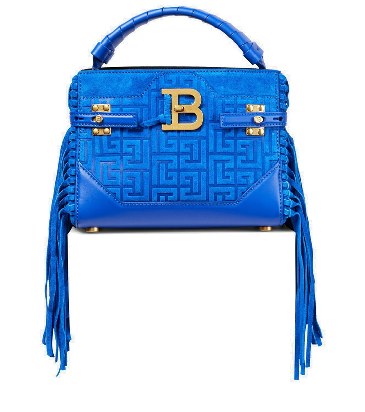 Photo: Balmain - B-Buzz fringe-trimmed suede crossbody bag
