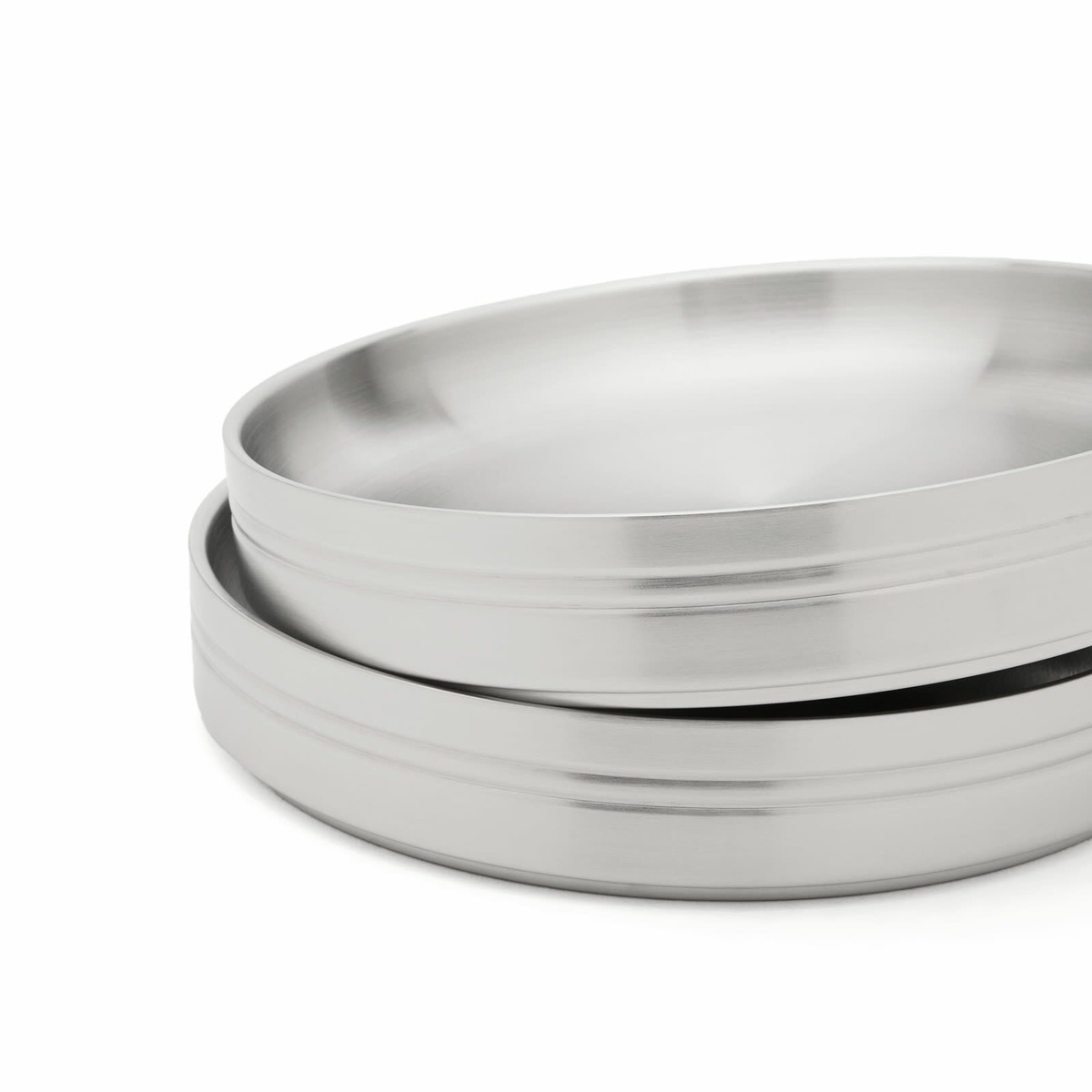 Service Projects Pasta Plate - Set of 2 in Stainless Steel 