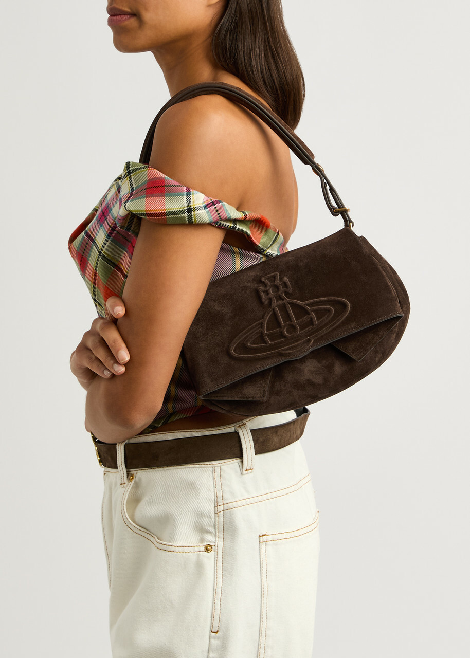 Vivienne Westwood Sadie Suede Shoulder bag - Dark Brown