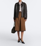 Prada Oversized leather blouson jacket