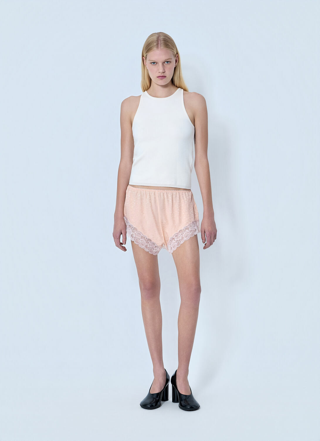 Chloé Lace Trim Jersey Shorts