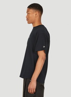 Logo Print Round Hem T-Shirt in Black