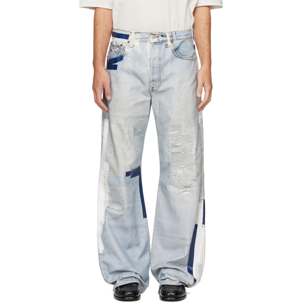 Acne Studios Blue Trompe-L'oeil Tape 2021M Jeans