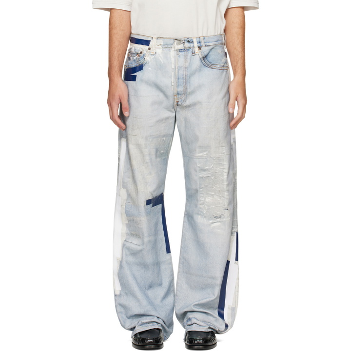 Photo: Acne Studios Blue Trompe-L'oeil Tape 2021M Jeans