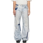 Acne Studios Blue Trompe-L'oeil Tape 2021M Jeans